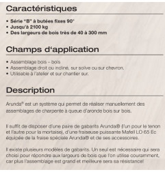 Gabarit de fraisage Arunda 50B Midi - Mafell 91A711