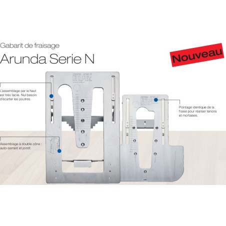 Gabarit de fraisage Arunda 50N Midi - Serie N Inclinable