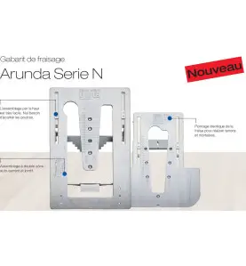 Gabarit de fraisage Arunda 80N Midi - Serie N Inclinable