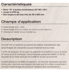 Gabarit de fraisage Arunda 120N Midi - Mafell 91A718
