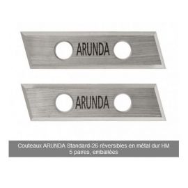 Couteaux ARUNDA Standard-26 réversibles en métal dur HM