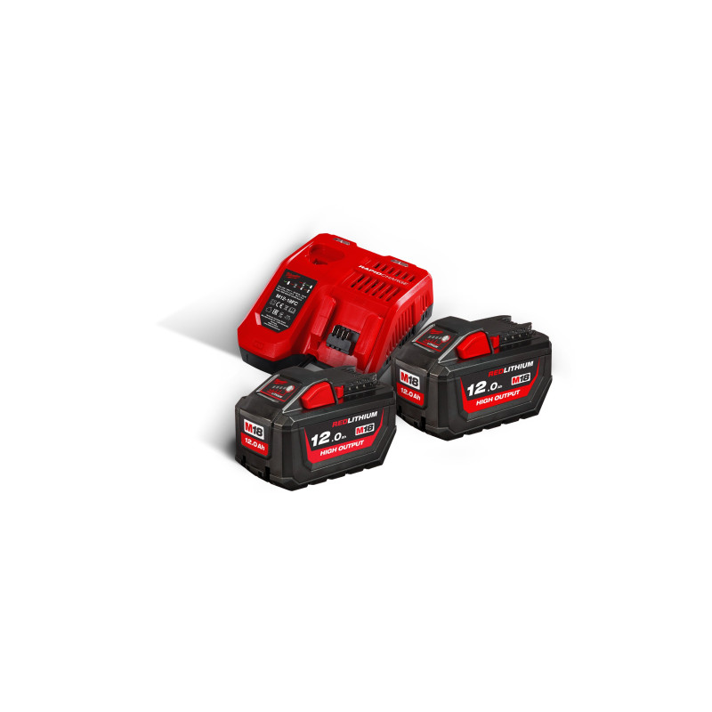 M18 HNRG-122 - Pack NRJ 18V, 12 Ah Red Li-ion, système M18 + OFFERT 1 Batterie M12 6,0Ah