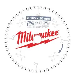 Vente de LAME SCIE CIRCULAIRE ALU 165X20X2,2/52 PLATE NEG Milwaukee, numéro 72127 / mlwk_4932471296 à 38,74 €HT soit 46,49 €TTC.