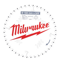 Vente de LAME SCIE CIRCULAIRE BOIS 184X5/8X2,1/40 ALTERNE Milwaukee, numéro 72129 / mlwk_4932471379 à 37,91 €HT soit 45,49 €TTC.