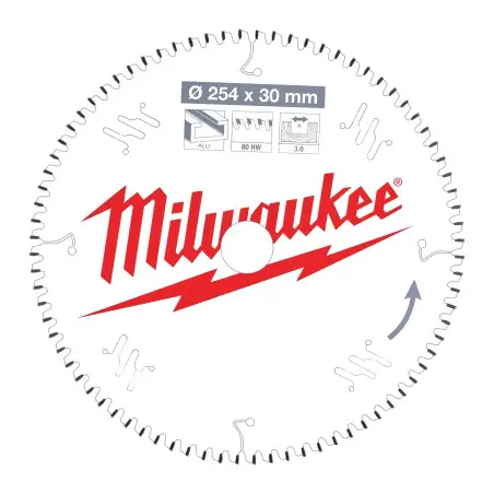 Vente de LAME ONGLET ALU 254X30X3X80 PLATE NEG Milwaukee, numéro 72154 / mlwk_4932471318 à 136,66 €HT soit 163,99 €TTC. 