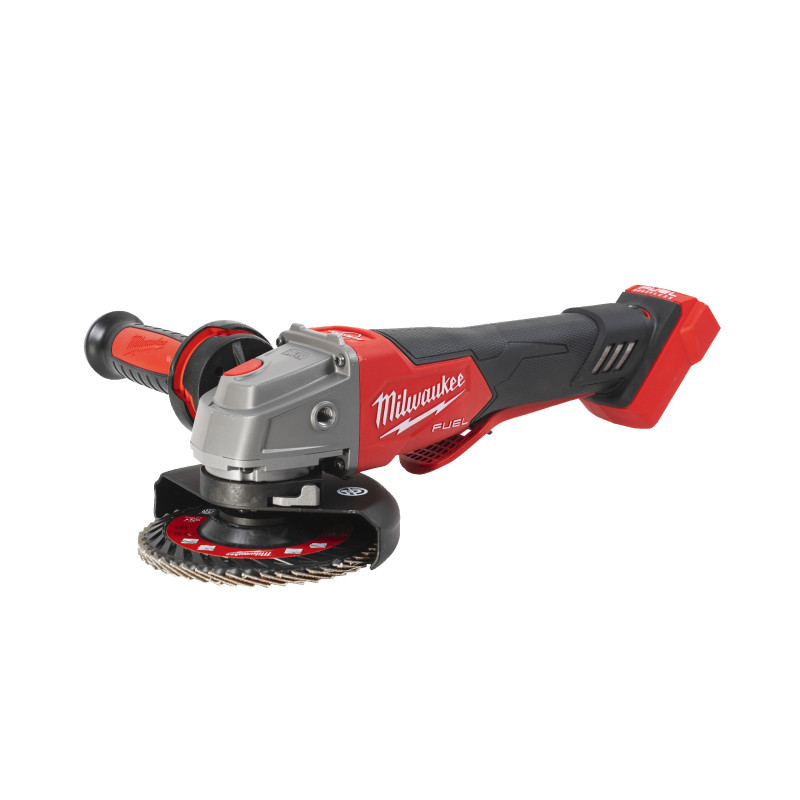 M18 FSAGV125XPDB-0X Meuleuse 125mm FUEL, Interrupteur Homme mort, variateur, Frein de disque, sans batterie ni chargeur, HD Box M18 FSAGV125XPDB-0X Meuleuse 125mm FUEL, Interrupteur Homme mort, variateur, Frein de disque, sans batterie ni chargeur, HD Box