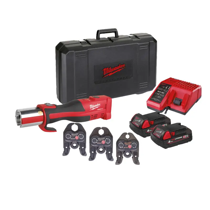 M18 BLHPT202C M-SET - Sertisseuse brushless 18V, 2Ah, 3 mâchoires profil M M18 BLHPT202C M-SET - Sertisseuse brushless 18V, 2Ah, 3 mâchoires profil M
