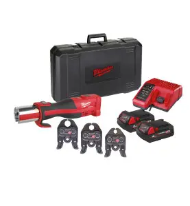M18 BLHPT202C M-SET - Sertisseuse Brushless 18V, 2Ah + 3 mâchoires Profile M (15/22/28 mm)