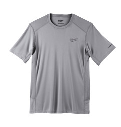 WWSSG-S - T-SHIRT RESPIRANT ÉTÉ MANCHES COURTES GRIS - TAILLE (S)