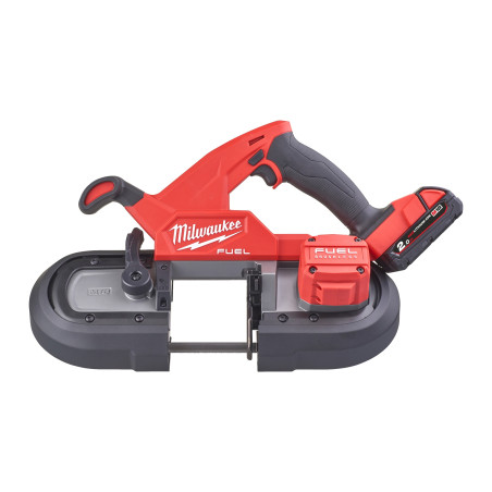 M18 FBS85-202C - Scie A Ruban Compacte 18V, 2,0Ah. Livré en Coffret, 2 Batteries 18V Red Li 4,0AH Li-Ion, Chargeur M12-18C