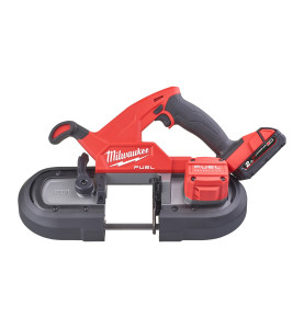 M18 FBS85-202C - Scie A Ruban Compacte 18V, 2,0Ah. Livré en Coffret, 2 Batteries 18V Red Li 4,0AH Li-Ion, Chargeur M12-18C