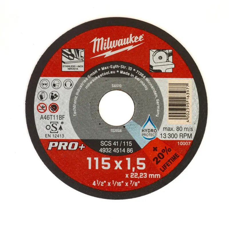 DISQUE À TRONÇONNER PRO+ 115MM ÉPAISSEUR1,5 MM PRO+ 1PC DISQUE À TRONÇONNER PRO+ 115MM ÉPAISSEUR1,5 MM PRO+ 1PC