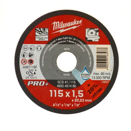 DISQUE A TRONCONNER PRO+ 115MM EPAISSEUR1,5 MM PRO+ -1PC