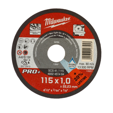 DISQUE A TRONCONNER PRO+ 115MM EPAISSEUR1MM PRO+ -1PC