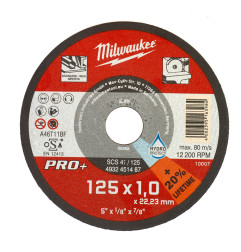 DISQUE A TRONCONNER PRO+ 125MM EPAISSEUR 1 MM PRO+ - 1PC