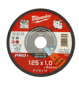DISQUE A TRONCONNER PRO+ 125MM EPAISSEUR 1 MM PRO+ - 1PC