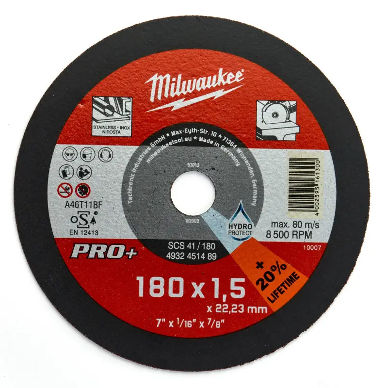 DISQUE À TRONÇONNER PRO+ 180MM ÉPAISSEUR 1,5 MM PRO+ 1PC DISQUE À TRONÇONNER PRO+ 180MM ÉPAISSEUR 1,5 MM PRO+ 1PC