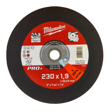 DISQUE A TRONCONNER PRO+ 230MM EPAISSEUR 1,9 MM PRO+ -1PC