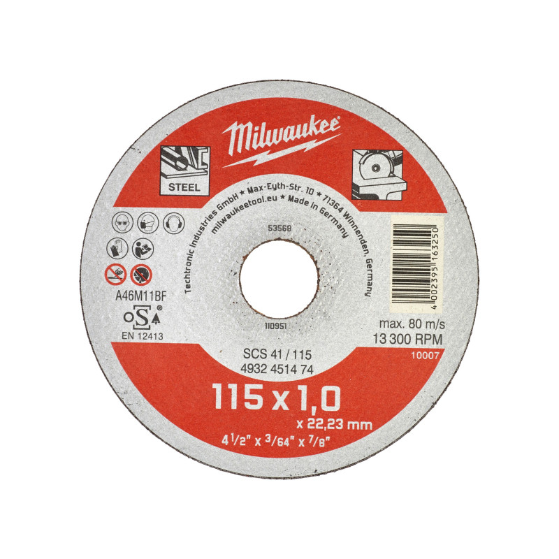 DISQUE A TRONCONNER PRO+ 115MM EPAISSEUR 1 MM CONTRACTOR - 1PC