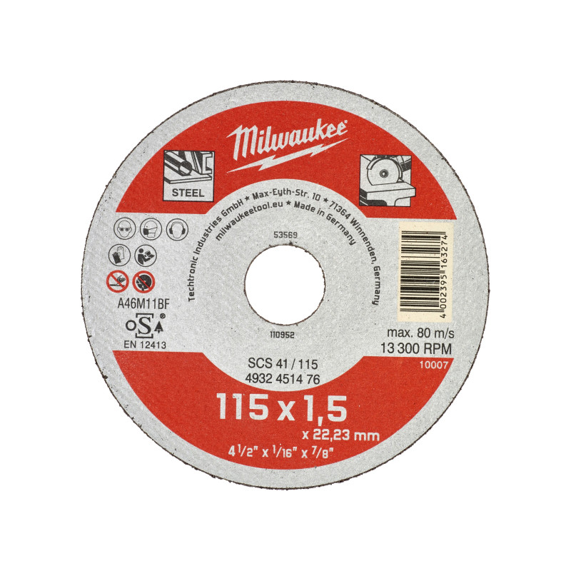 DISQUE À TRONÇONNER PRO+ 115MM ÉPAISSEUR 1,5 MM CONTRACTOR 1PC