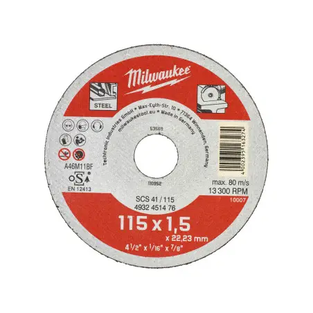 DISQUE A TRONCONNER PRO+ 115MM EPAISSEUR 1,5 MM CONTRACTOR - 1PC