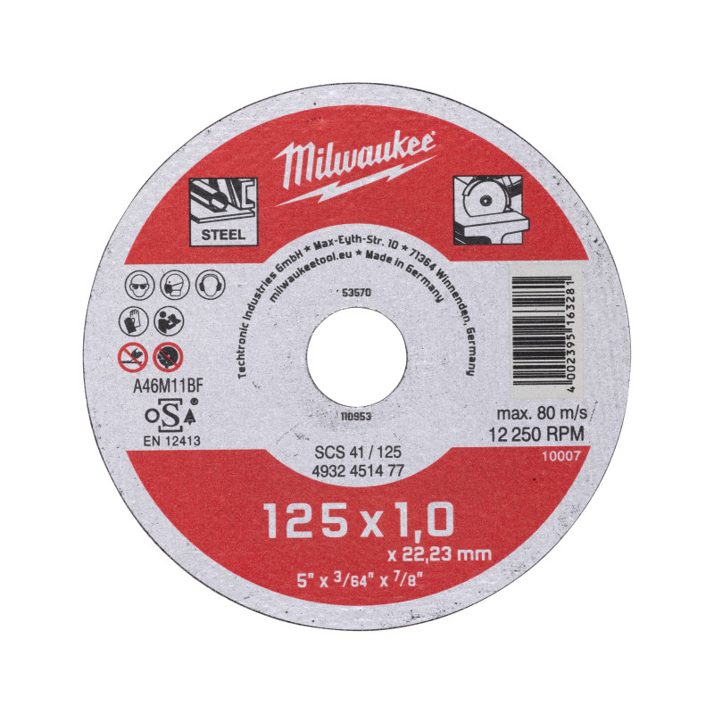 DISQUE À TRONÇONNER PRO+ 125MM ÉPAISSEUR 1 MM CONTRACTOR 1PC