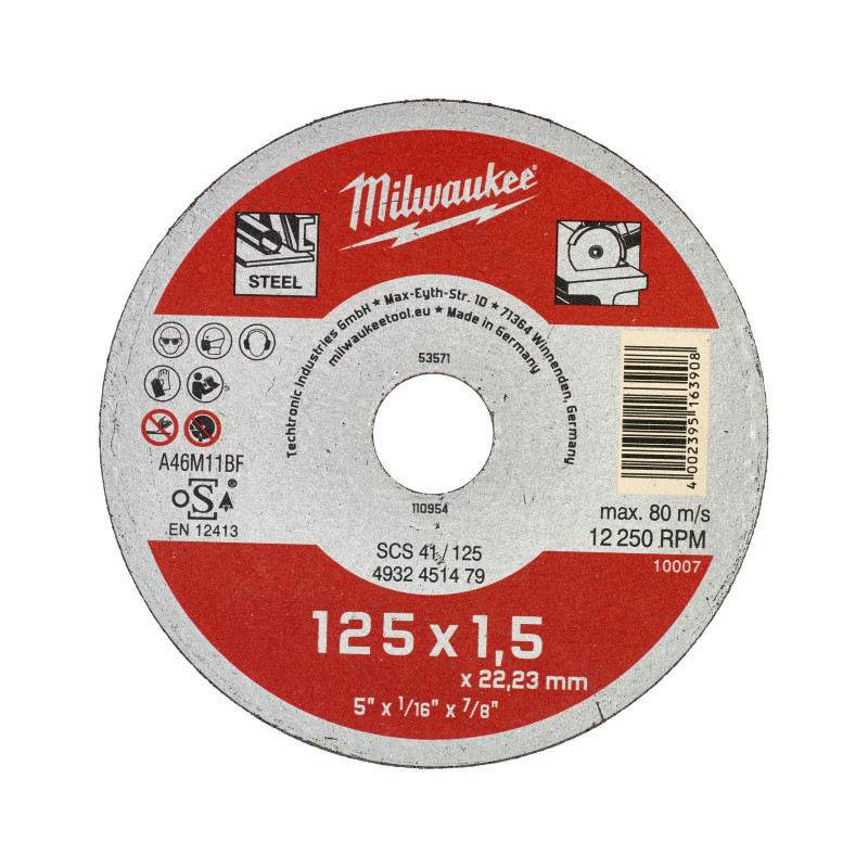 DISQUE À TRONÇONNER PRO+ 125MM ÉPAISSEUR 1,5 MM CONTRACTOR 1PC