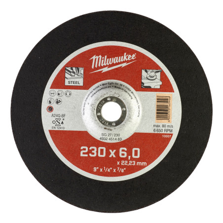 DISQUE A MEULER 230MM EPAISSEUR 6 MM CONTRACTOR - 1PC