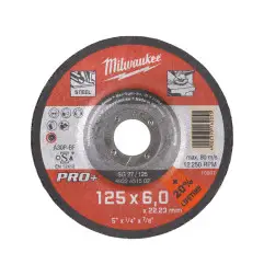 DISQUE A MEULER 125 EPAISSEUR 6 MM PRO+ -1PC
