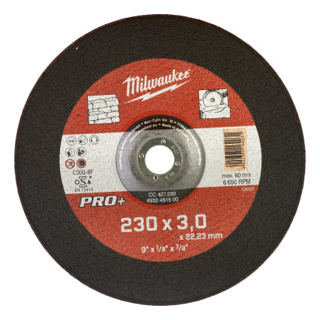 DISQUE A TRONCONNER PRO+ PIERRE 125MM EPAISSEUR3 MM PRO+ -1PC