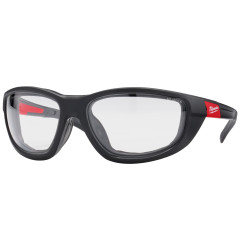 LUNETTES DE SÉCURITÉ CLAIRES HAUTE PERFORMANCE AVEC JOINT AMOVIBLE  -1PC