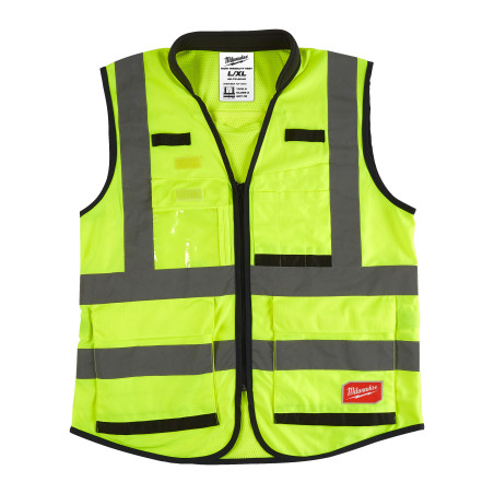 GILET PREMIUM HAUTE VISIBILTÉ JAUNE - L/XL - 1 PC