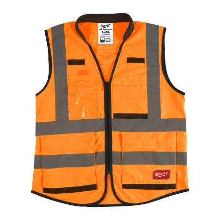 GILET PREMIUM HAUTE VISIBILTÉ ORANGE - L/XL - 1 PC