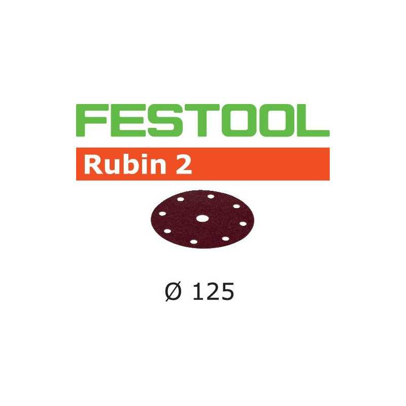 Abrasif STF D125/8 P60 RU2/10 Rubin 2 Festool
