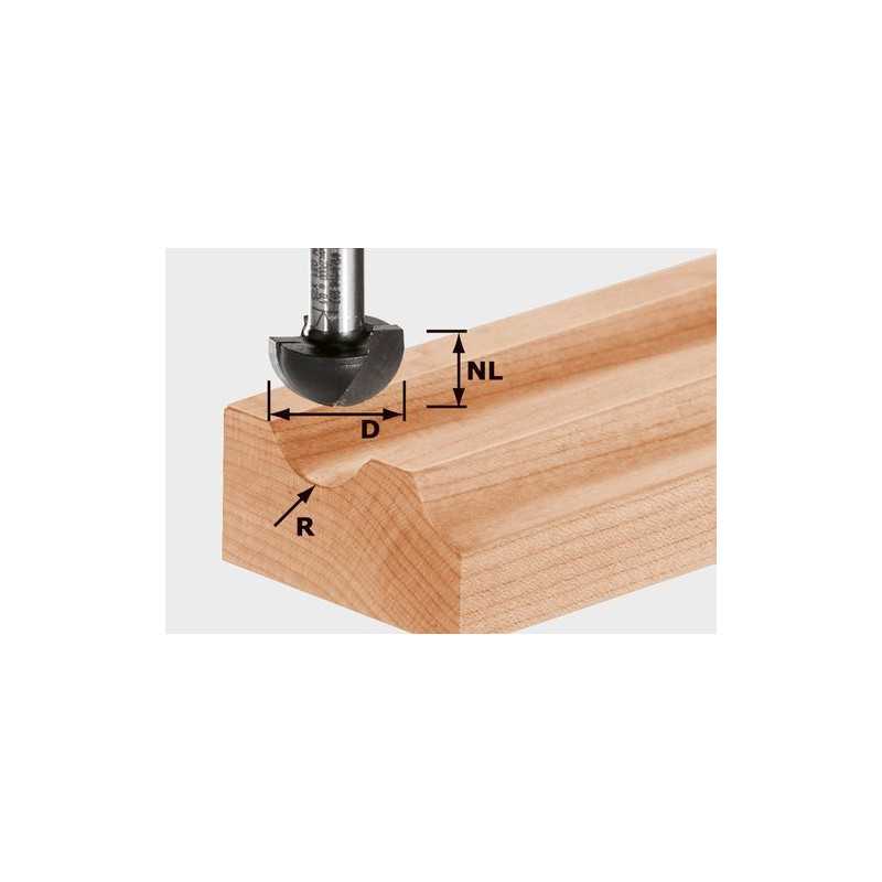 Fraise à gorge creuse HW S8 R6,35 Festool