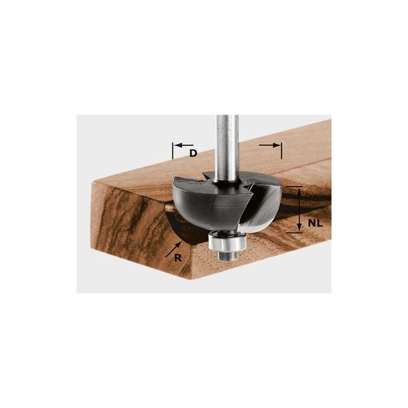 Fraise à gorge creuse HW S8 D25,5/R6,35 KL Festool