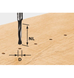 Festool Foret pour chevilles HW D3/16