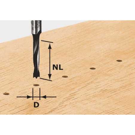 Festool Foret pour chevilles HW D3/16