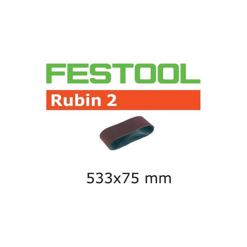 Festool Bande abrasive L533X 75-P40 RU2/10 Rubin 2