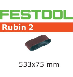 Festool Bande abrasive L533X 75-P60 RU2/10 Rubin 2