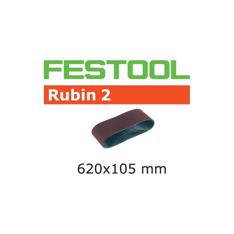 Festool Bande abrasive L620X105-P60 RU2/10 Rubin 2