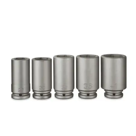 Kit de douilles à chocs longues ¾’’ carré, 27/30/32/36/41 mm Référence 62405323020 Fein