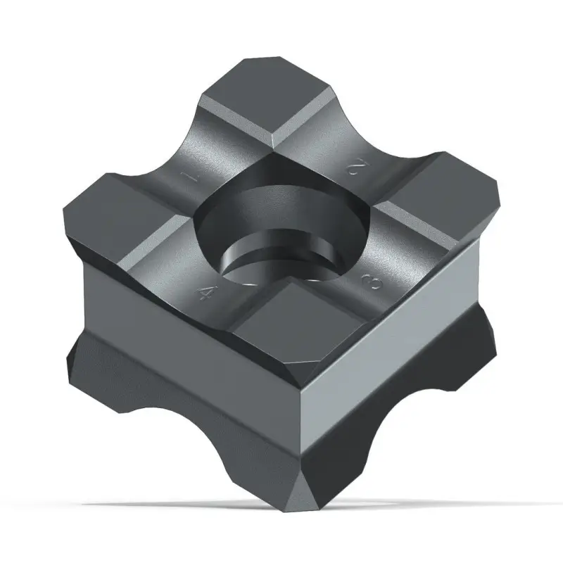 Plaquette réversible KX pour rayon 3 mm sur aluminium, métaux non ferreux et tendres (8 arêtes). Référence 64302005010 Fein