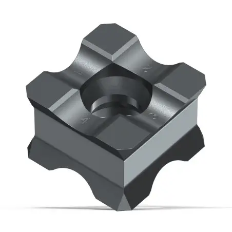 Plaquette réversible KX pour rayon 3 mm sur aluminium, métaux non ferreux et tendres (8 arêtes). Référence 64302005010 Fein