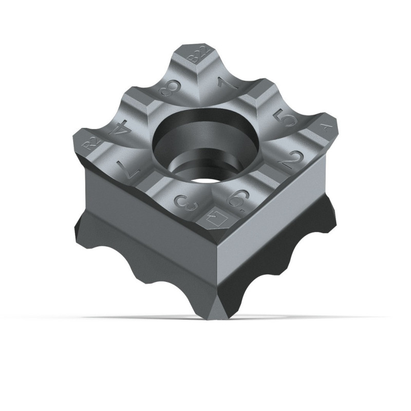 Plaquette réversible KX pour rayon de 2 mm sur aluminium, métaux non ferreux et tendres (2x8 arêtes). Référence 64302018010 Fein