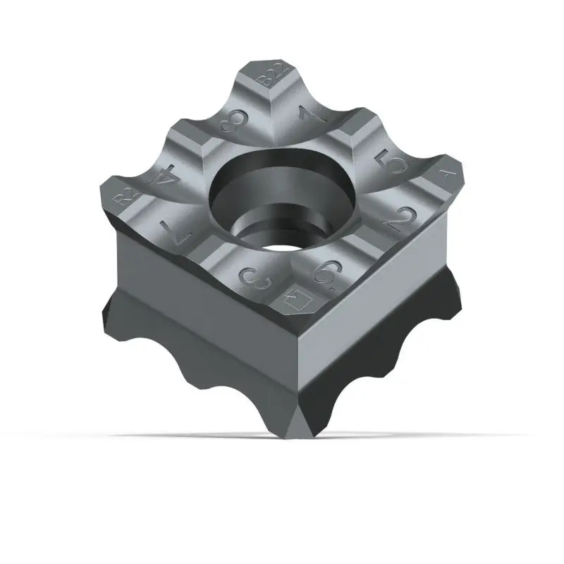 Plaquette réversible KX pour rayon de 2 mm sur aluminium, métaux non ferreux et tendres (2x8 arêtes). Référence 64302018010 Fein