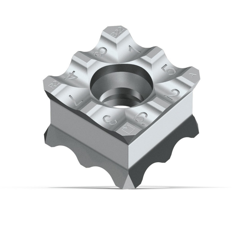 Plaquette réversible KX pour rayon de 2 mm sur aciers spéciaux, fortement alliés (2x8 arêtes). Référence 64302013010 Fein
