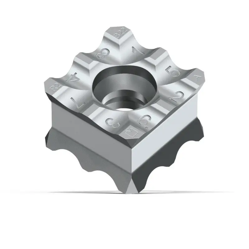 Plaquette réversible KX pour rayon de 2 mm sur aciers spéciaux, fortement alliés (2x8 arêtes). Référence 64302013010 Fein