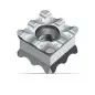 Plaquette réversible KX pour rayon de 2 mm sur aciers spéciaux, fortement alliés (2x8 arêtes). Référence 64302013010 Fein