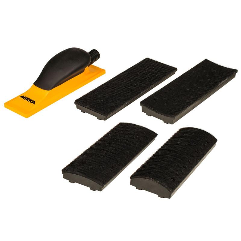 Kit cale aspirante 4 en 1 70x198mm grip 40T jaune Mirka Kit cale aspirante 4 en 1 70x198mm grip 40T jaune Mirka